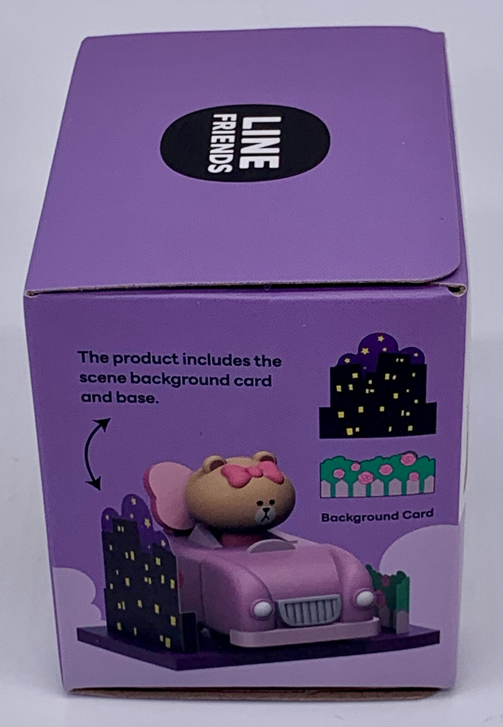 Line Friends Ride with Brown Pull Back Car - Choco Pull Back Car