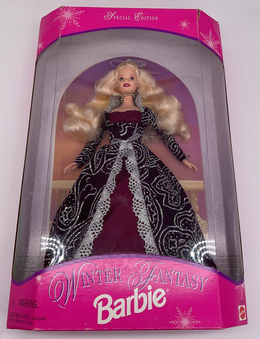 Barbie Doll Winter Fantasy 1996 Mattel Special Edition NIB Box has Minor Damage