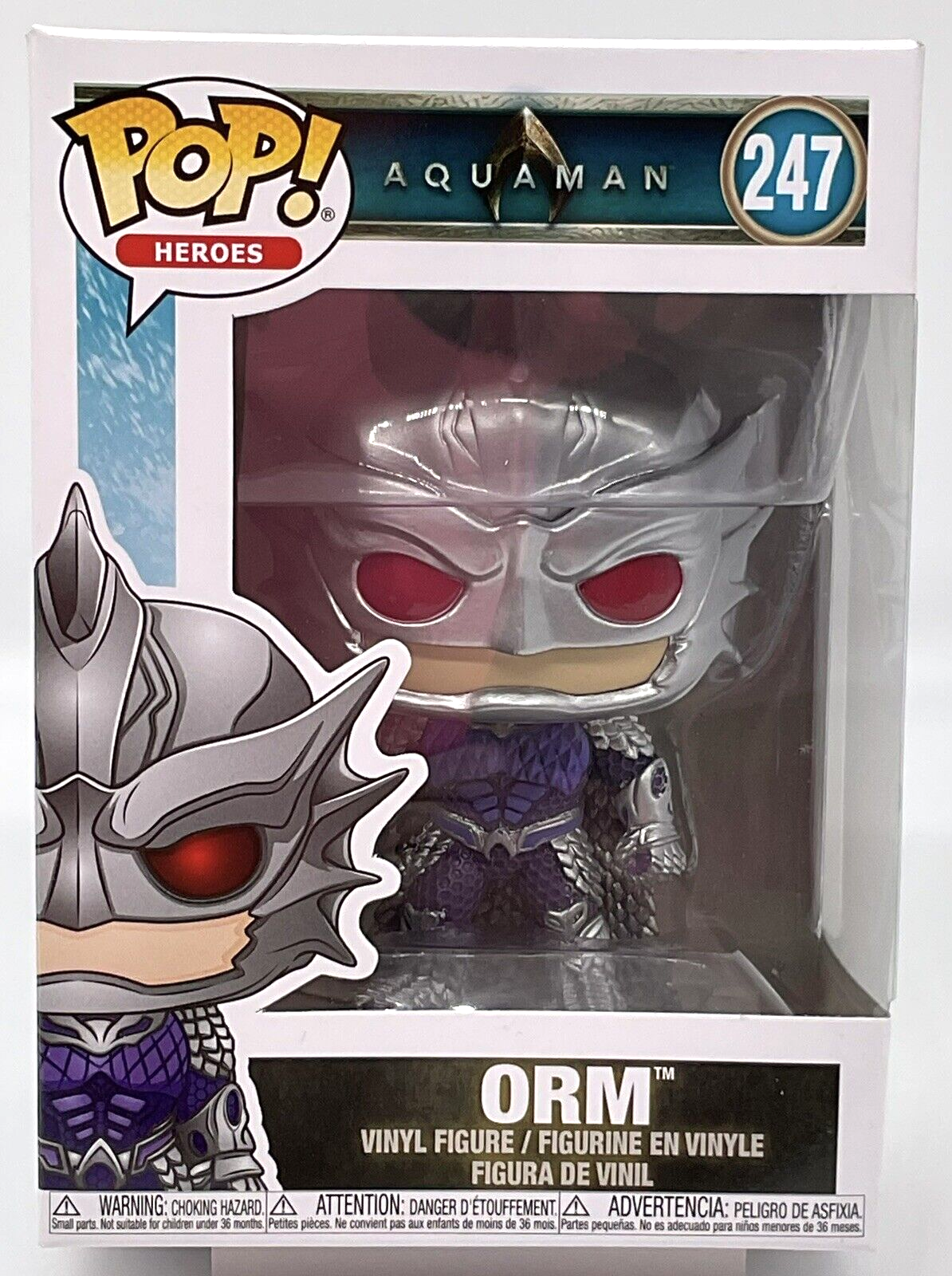 Orm Pop #247 Aquaman Funko Pop Heroes 2018 Vaulted DC Comics