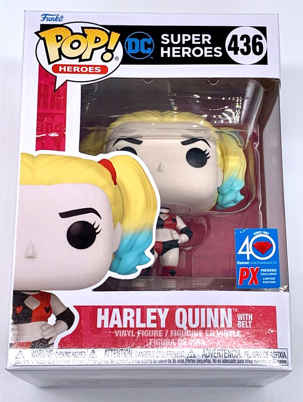 Harley Quinn with Belt Pop #436 DC Super Heroes Funko 2022 PX Exclusive Limited