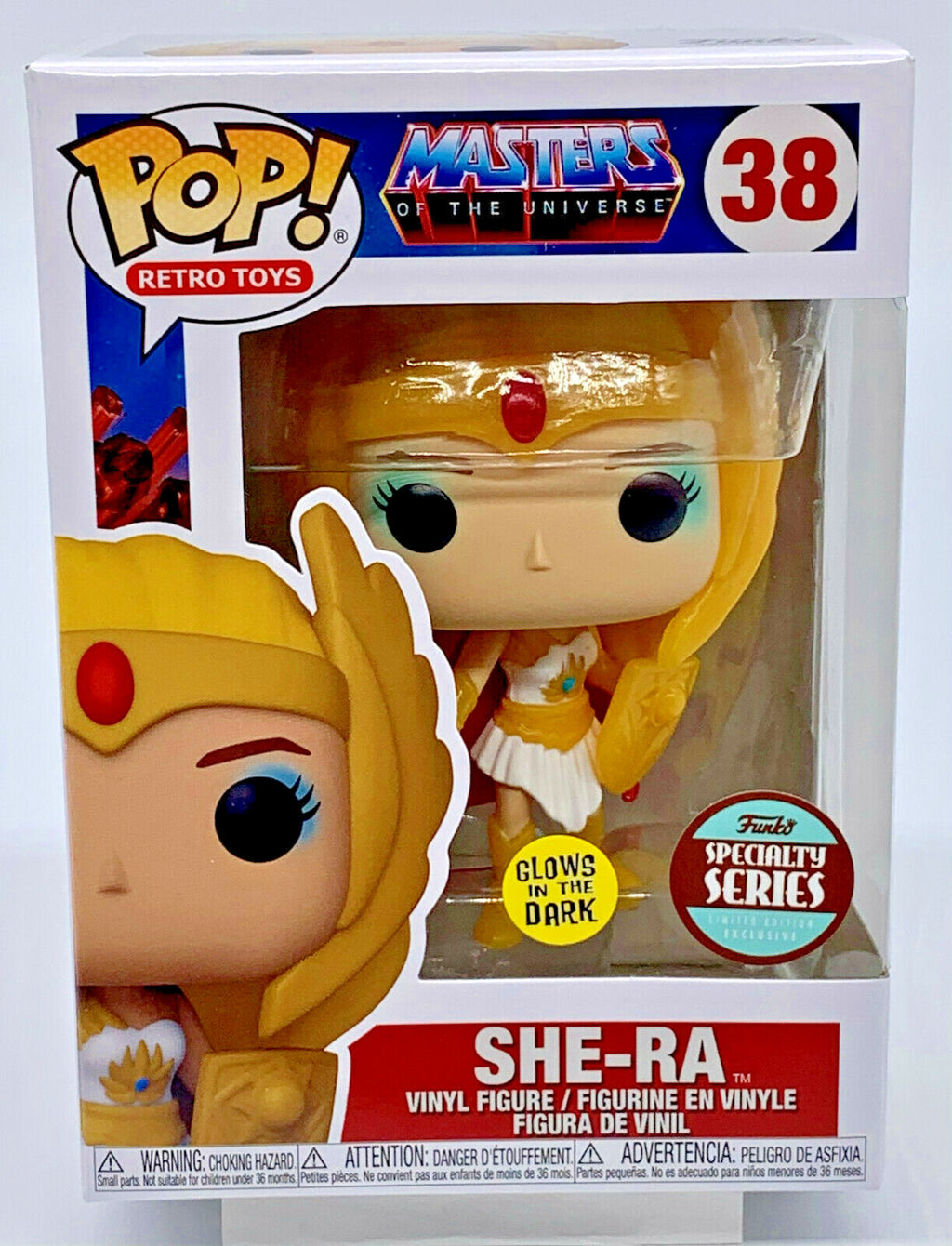 She-Ra Pop #38 MOTU Specialty Series Glow in the Dark Funko Pop Retro Toys