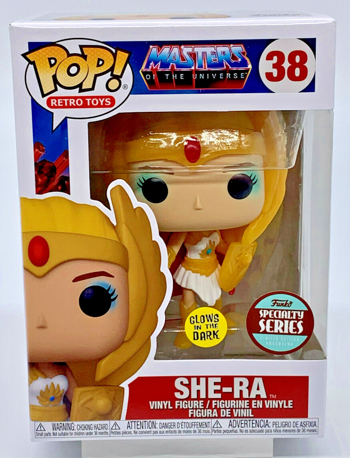 She-Ra Pop #38 MOTU Specialty Series Glow in the Dark Funko Pop Retro Toys