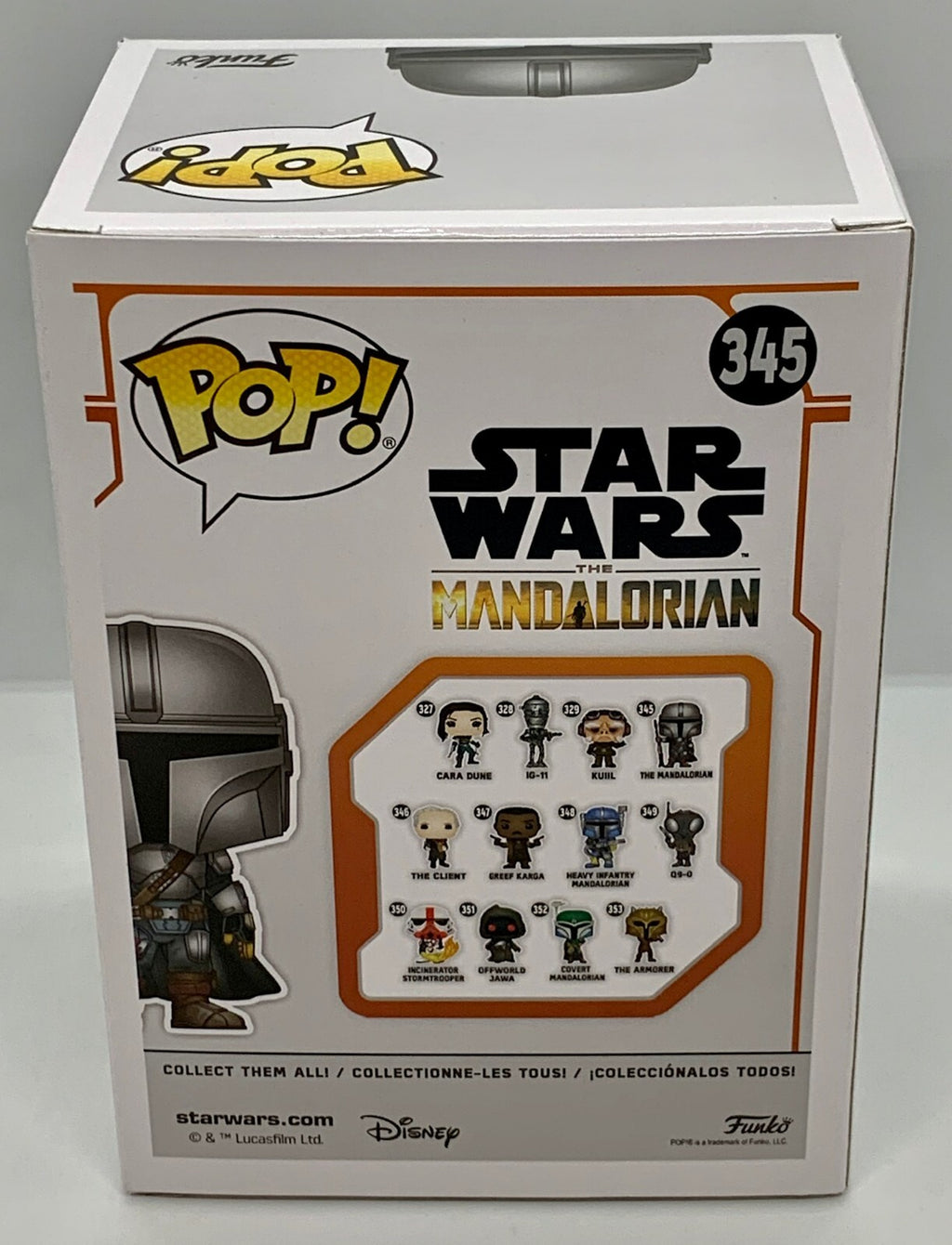 The Mandalorian Pop #345 Star Wars Funko Pop 2019 The Madalorian
