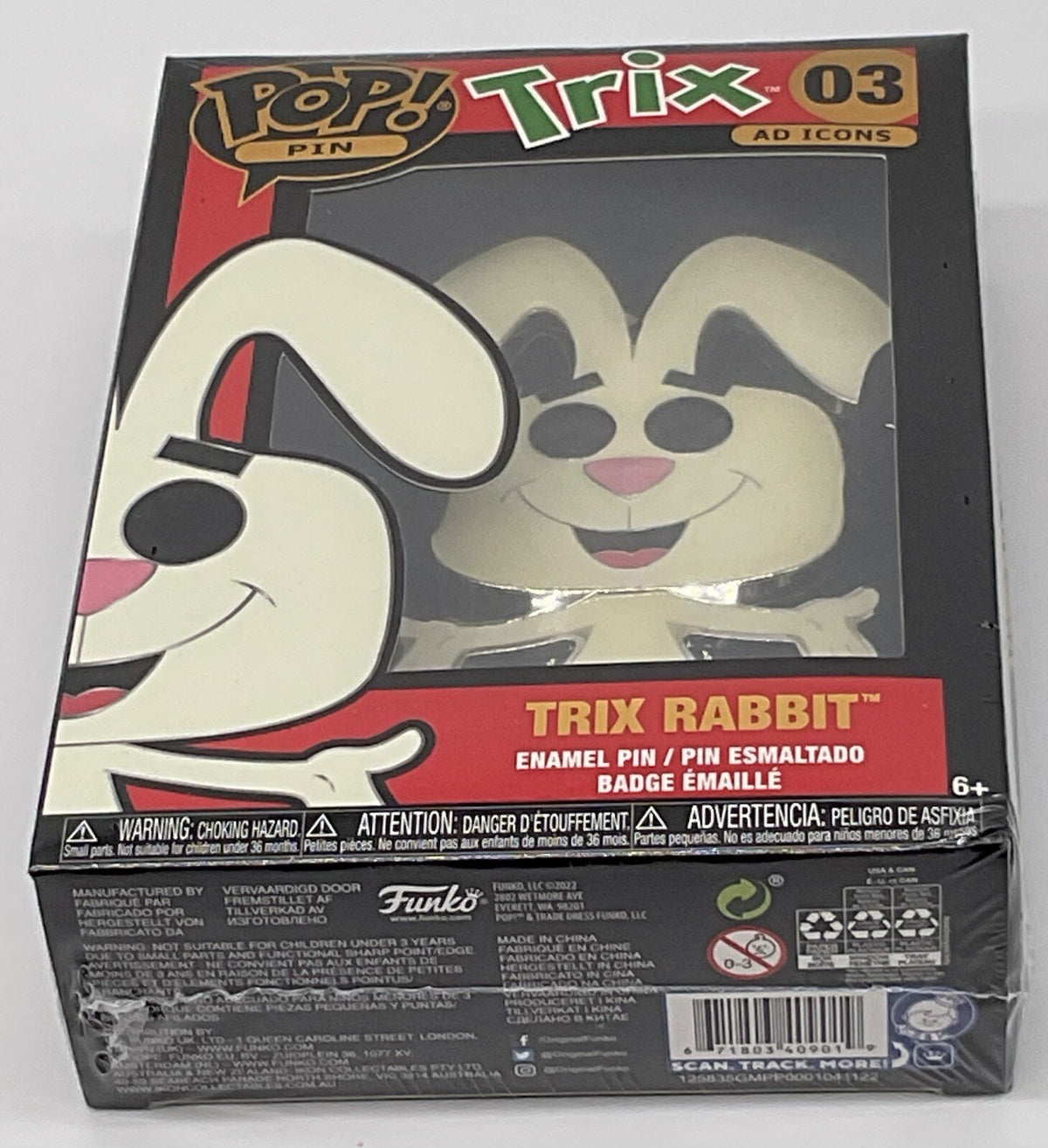 Trix Rabbit Pop Pin #03 Funko Ad Icons Large Enamel Pin 2022 Trix the Rabbit