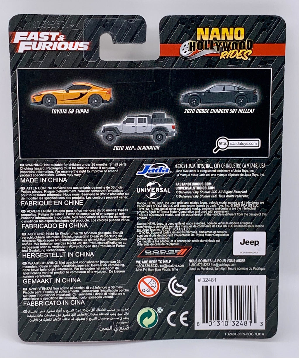 Nano Hollywood Rides Fast & Furious F9 The Fast Saga 3 piece Die Cast Set