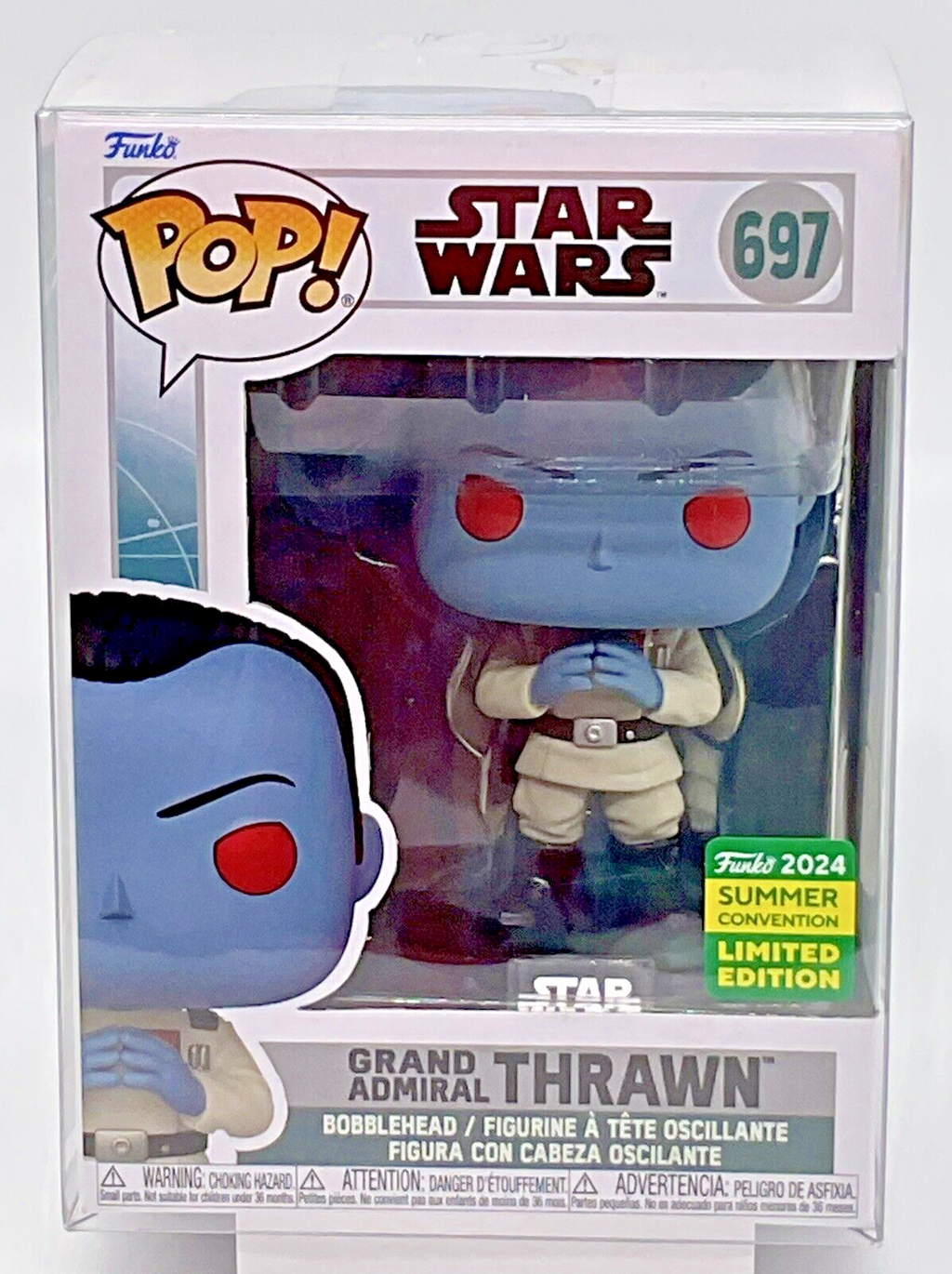 Grand Admiral Thrawn Pop #697 Star Wars 2024 SDCC Limited Edition with Protector