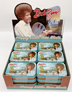 Bob Ross Happy Little Tree Mints in Collectible Tin 3 oz. 3 3/4"x2 1/2"x3/4"