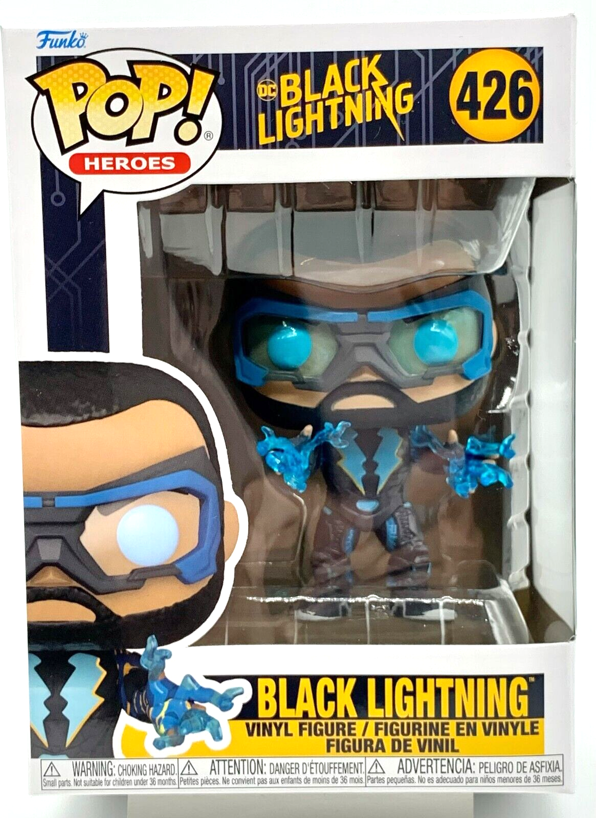 Black Lightning Pop #426 Funko Pop Heroes 2021 Black Lightning
