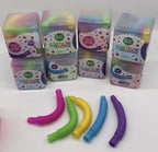 Squidgets Popping Connector Tubes Fidget Toy Set Of 3 Cubes - 15 Popping Tubes