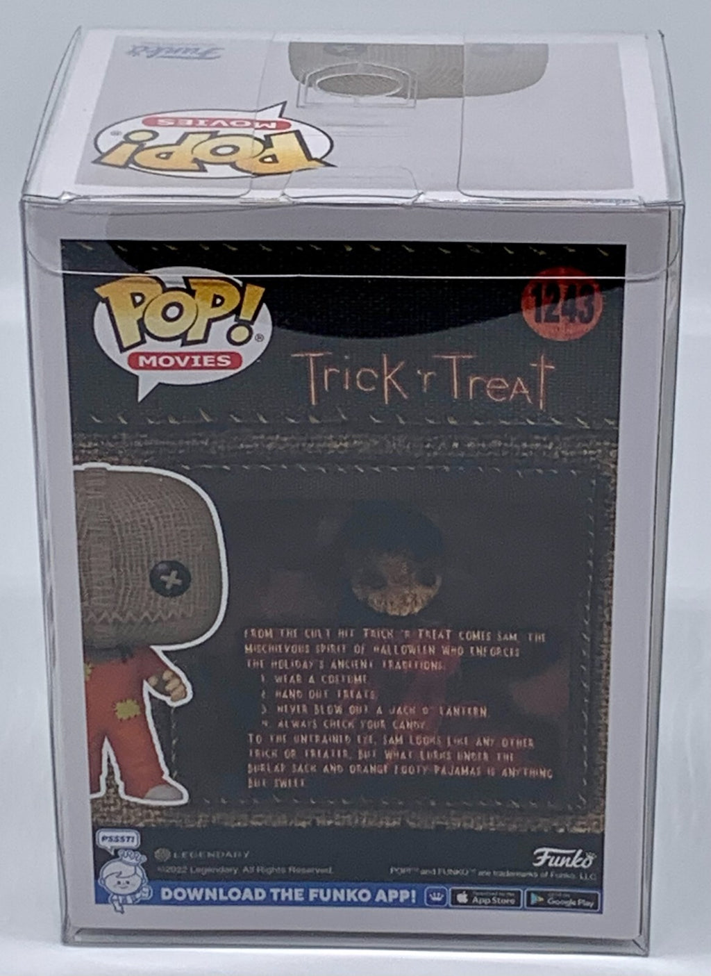 Sam Pop #1243 Trick ‘r Treat Funko Pop Exclusive 2022 in Pop Protector
