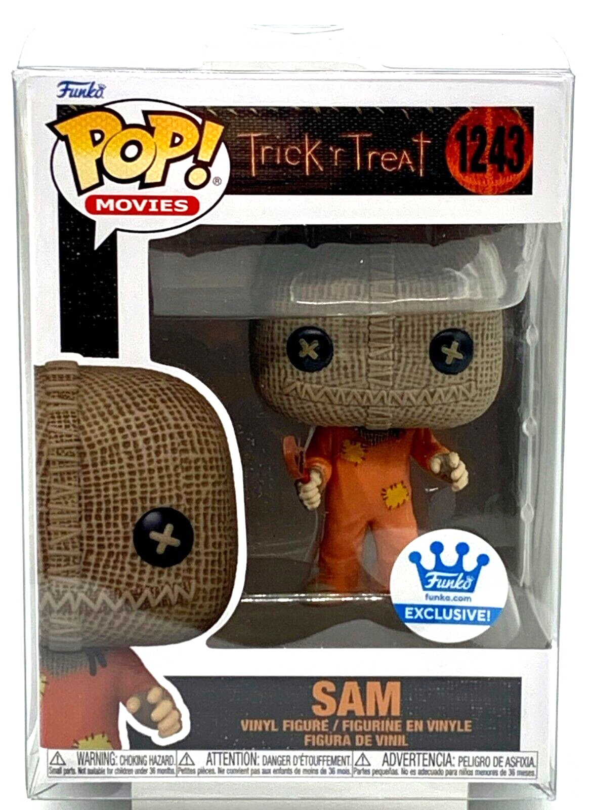 Sam Pop #1243 Trick ‘r Treat Funko Pop Exclusive 2022 in Pop Protector