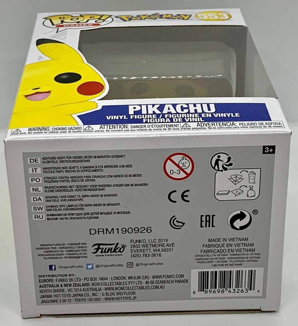 Pokemon Pikachu Waving Pop #553 Funko Games 2019