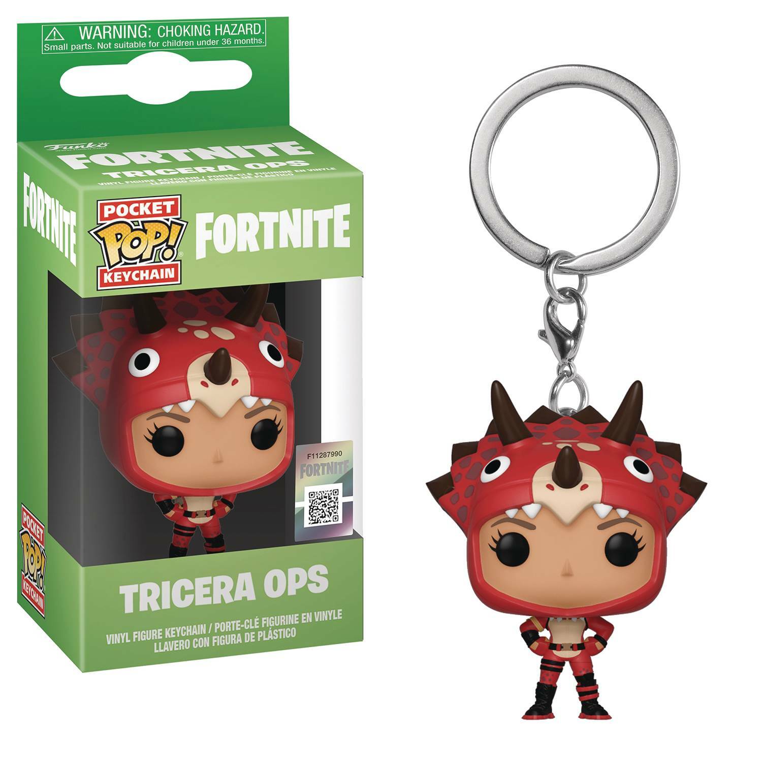 Fortnite Tricera Ops Funko Pocket Pop Keychain 2018 Vaulted