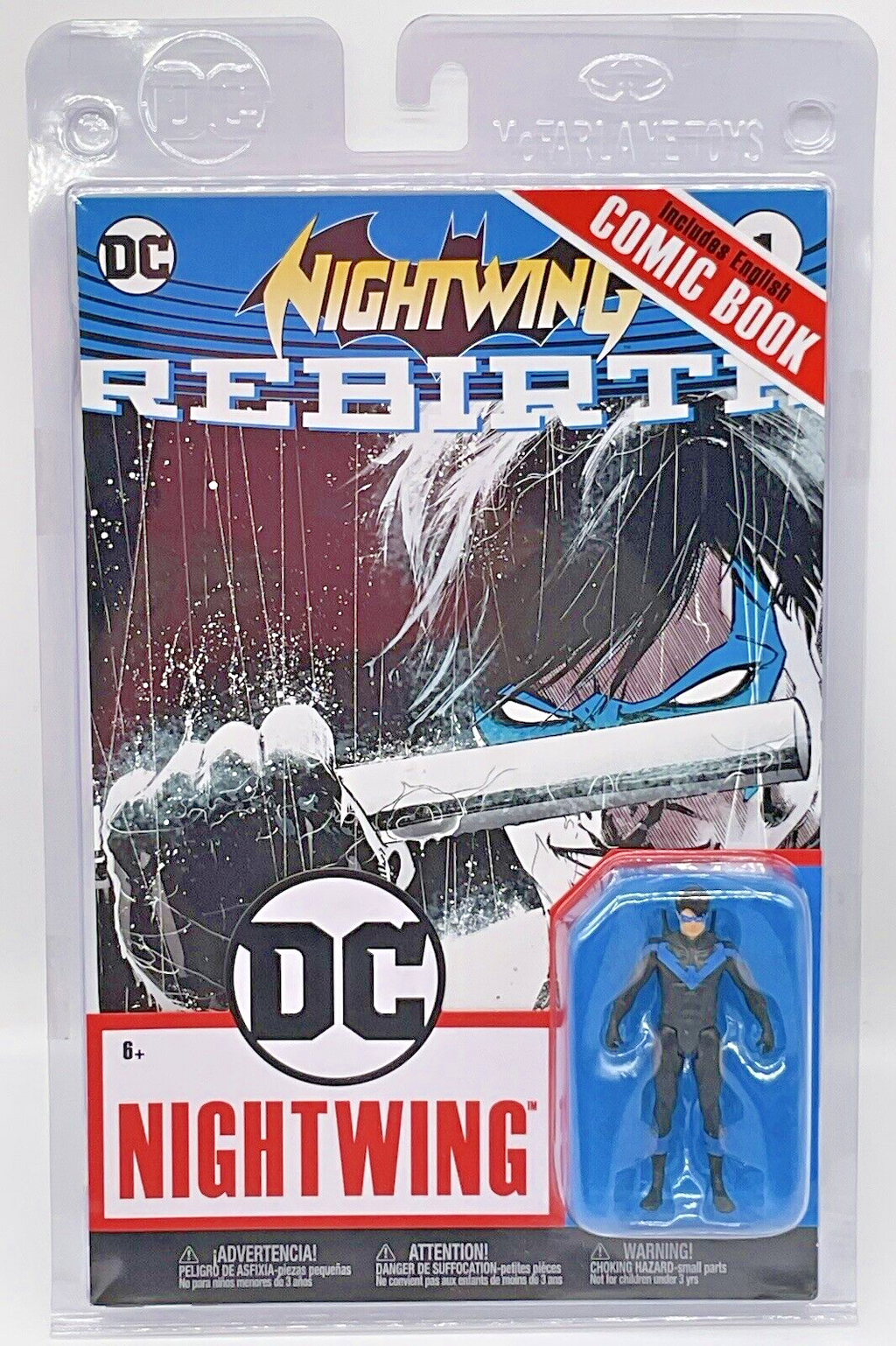 Nightwing Figure and Comic Book Rebirth DC Nightwing 3 in. Figure McFarlane Toys