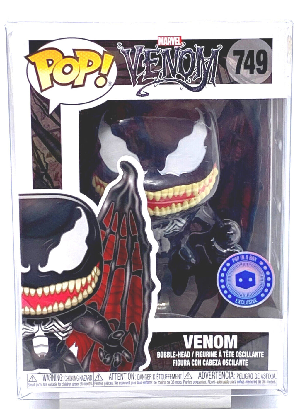Venom Pop #749 Marvel Venom Funko PIB Exclusive in Pop Protector 2020