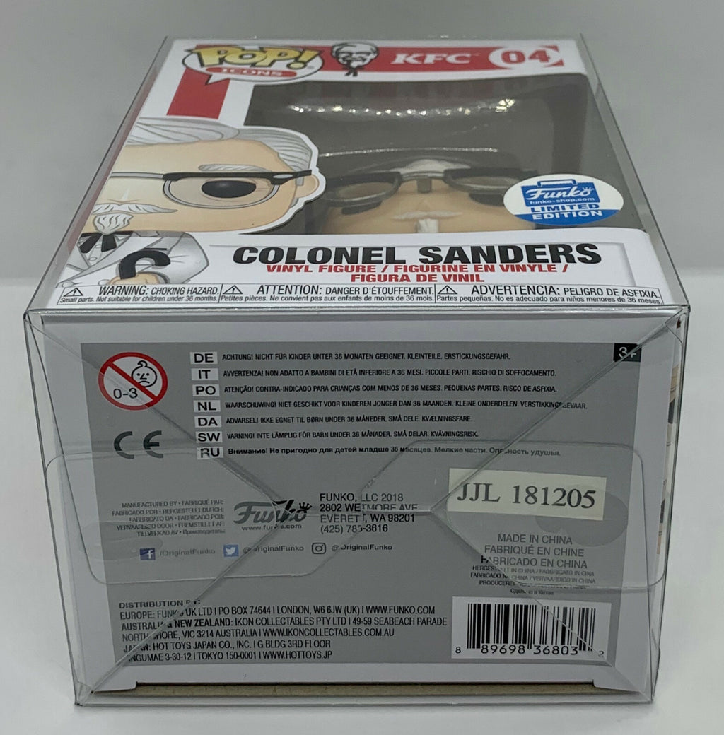 Colonel Sanders Pop #04 KFC with Cane Funko Pop Icons Exclusive with Protector
