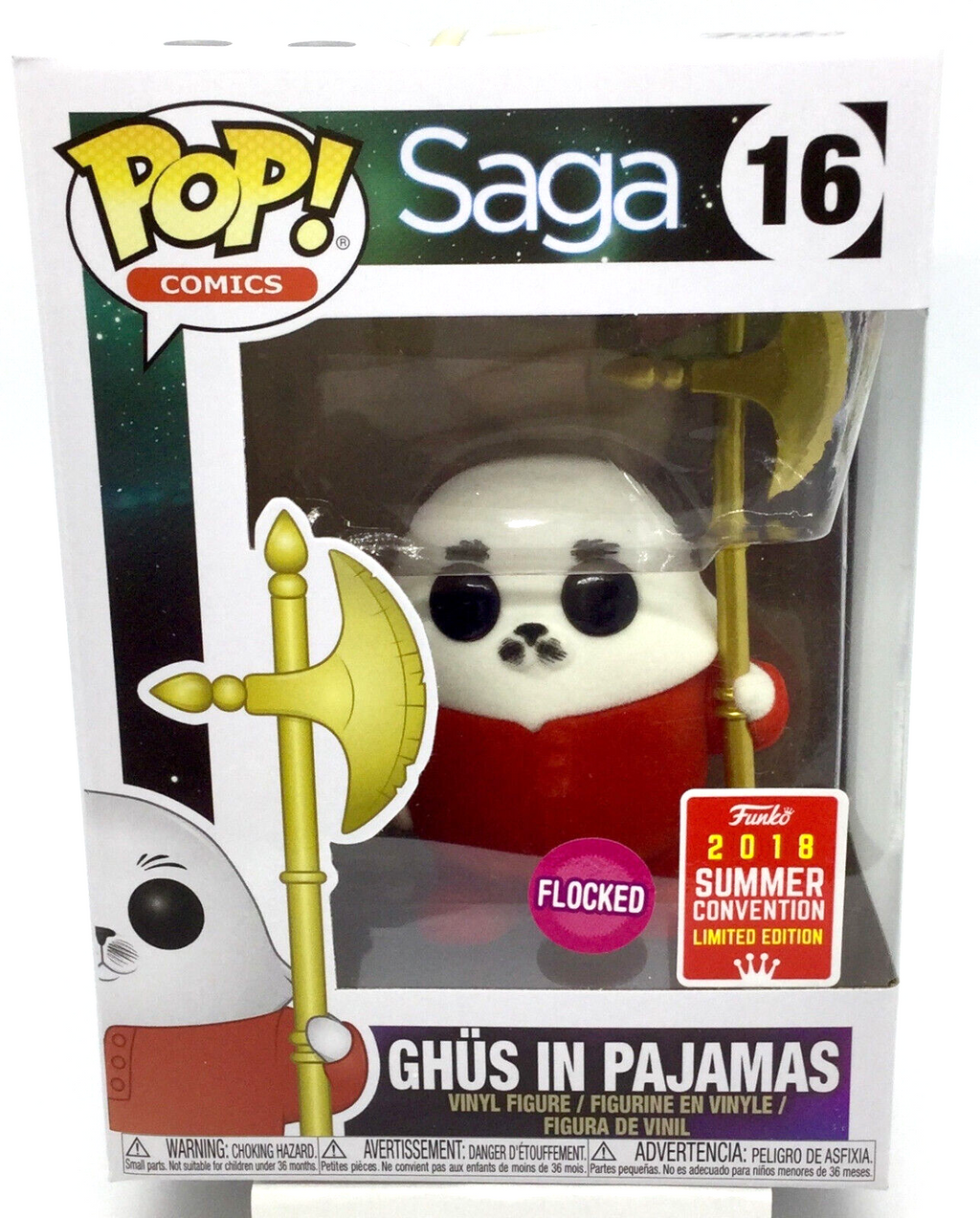 Ghus in Pajamas Pop #16 Saga Flocked 2018 SDCC Exclusive Limited in Protector