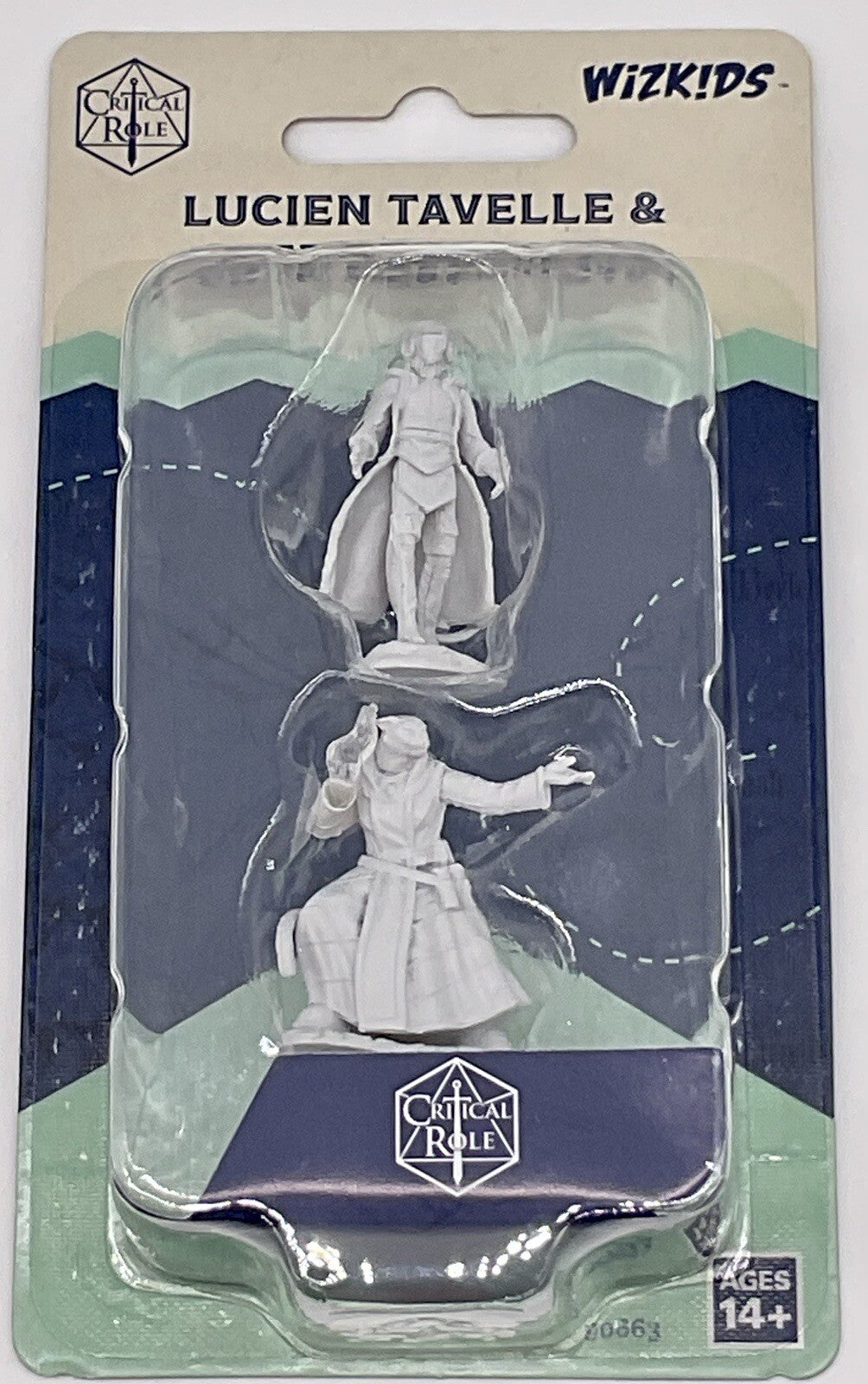 Critical Role Unpainted Minis 2 Pack Lucien Tavelle + Cree Depots Primed Ready