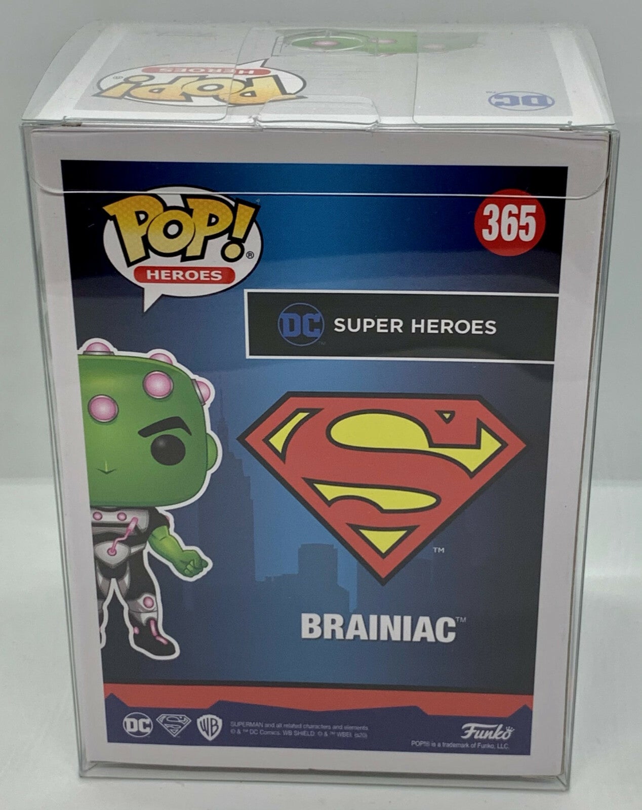 Brainiac Pop #365 Funko Pop Heroes Big Apple Collectibles Exclusive in Protector