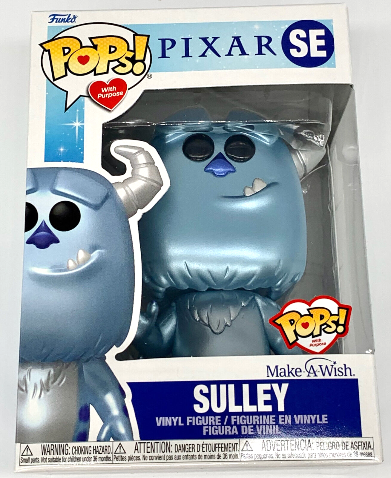 Sulley Metallic Pop #SE Make-A-Wish Funko Pops with a Purpose 2022 Vaulted