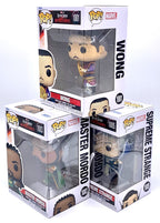 Doctor Strange 3 piece Funko Pop Set Wong, Master Mordo and Supreme Strange 2022