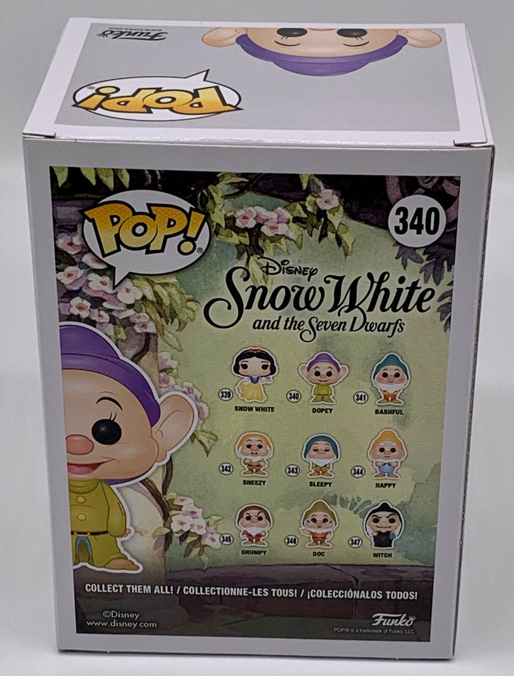 Snow White and the Seven Dwarfs Dopey Pop #340 Funko 2022