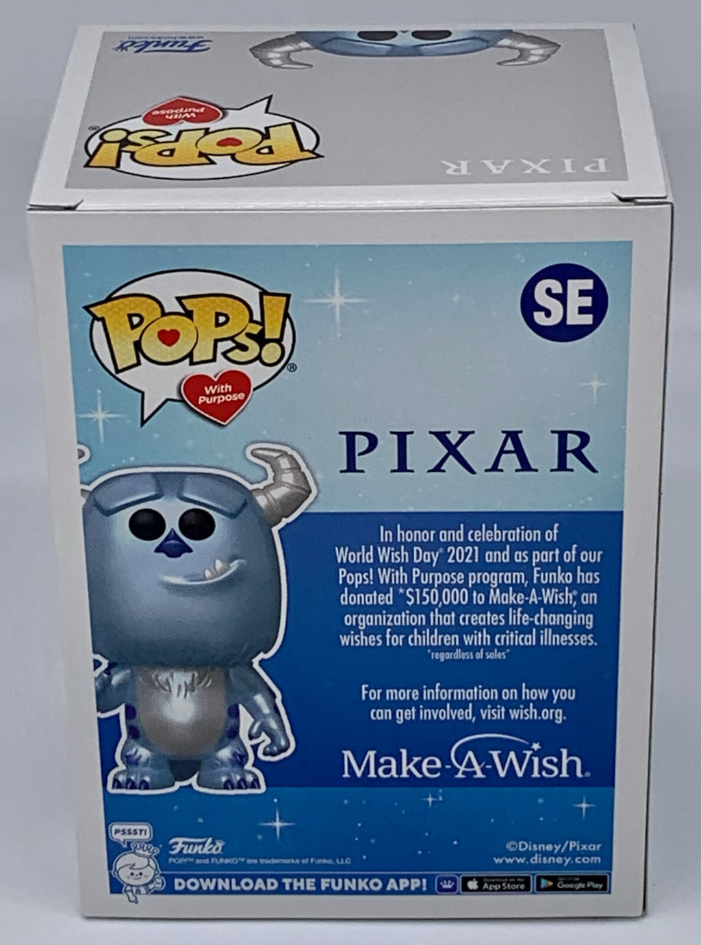 Sulley Metallic Pop #SE Make-A-Wish Funko Pops with a Purpose 2022 Vaulted