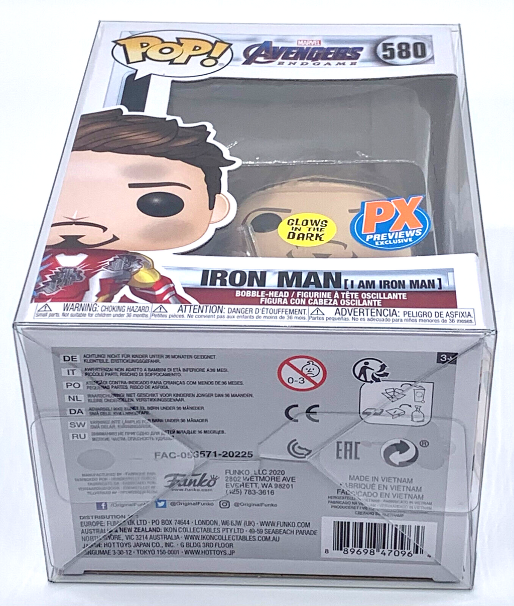 Iron Man (I am Iron Man) Pop #580 Glows Metallic PX Exclusive Funko 2020 Marvel