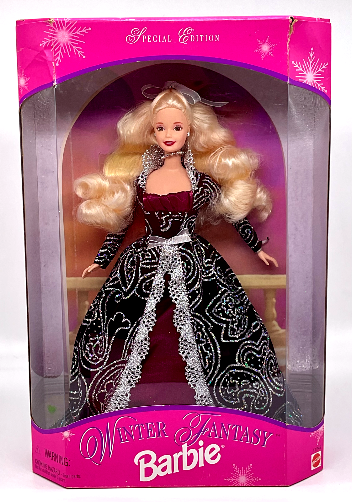 Barbie Doll Winter Fantasy 1996 Mattel Special Edition NIB Box has Minor Damage