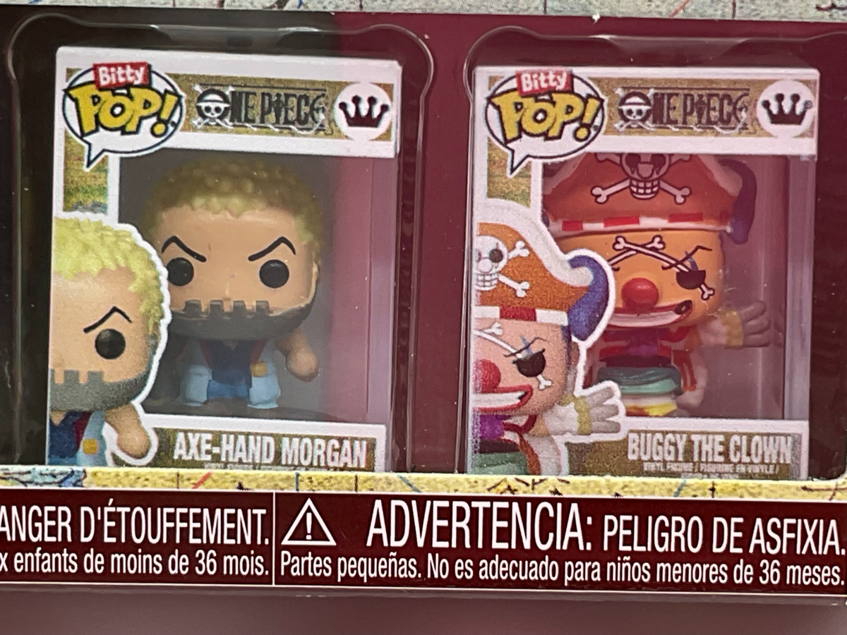 One Piece Funko Bitty Pops 4 Pack 2025 Includes One Bitty Pop Shelf (H)