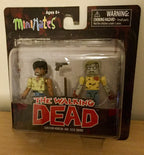 The Walking Dead Minimates 2 pack Survivor Morgan and Geek Zombie Series 5 2014