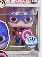 Captain America Pop #1268 Marvel (Faceted) Funko Exclusive  2023 with Protector