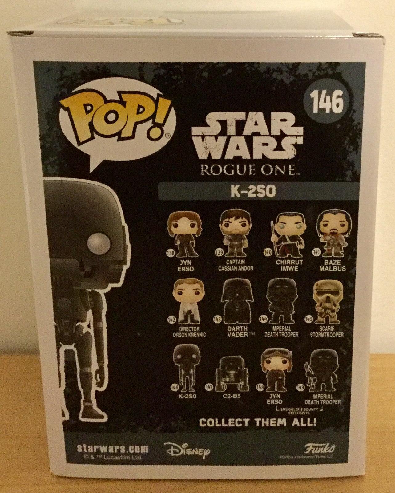 Star Wars Rogue One K-2SO Pop #146 Bobble Head Funko Pop 2016 Star Wars Vaulted