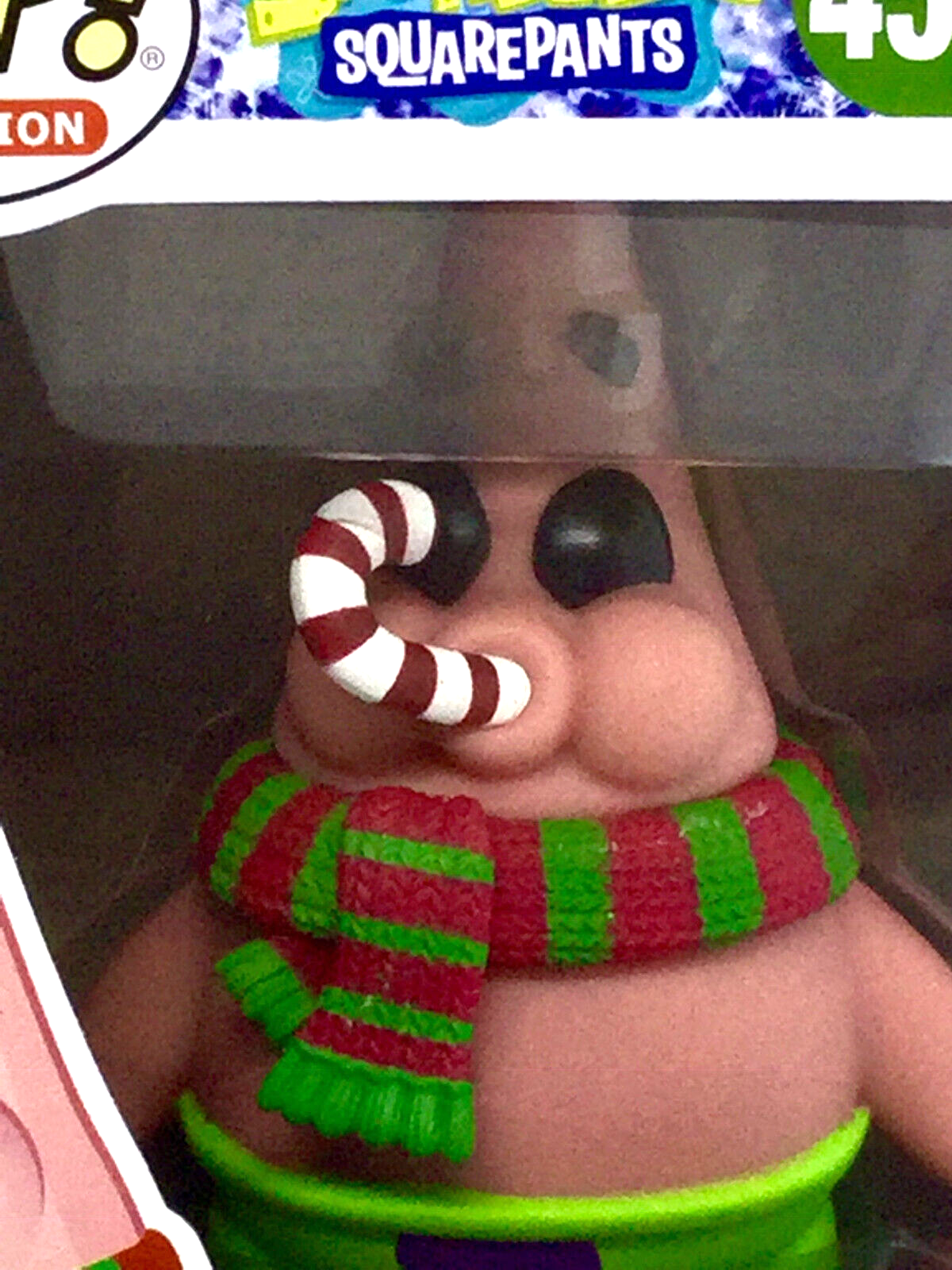 Patrick Star Pop #454 with Candy Cane Holiday Funko Pop 2018