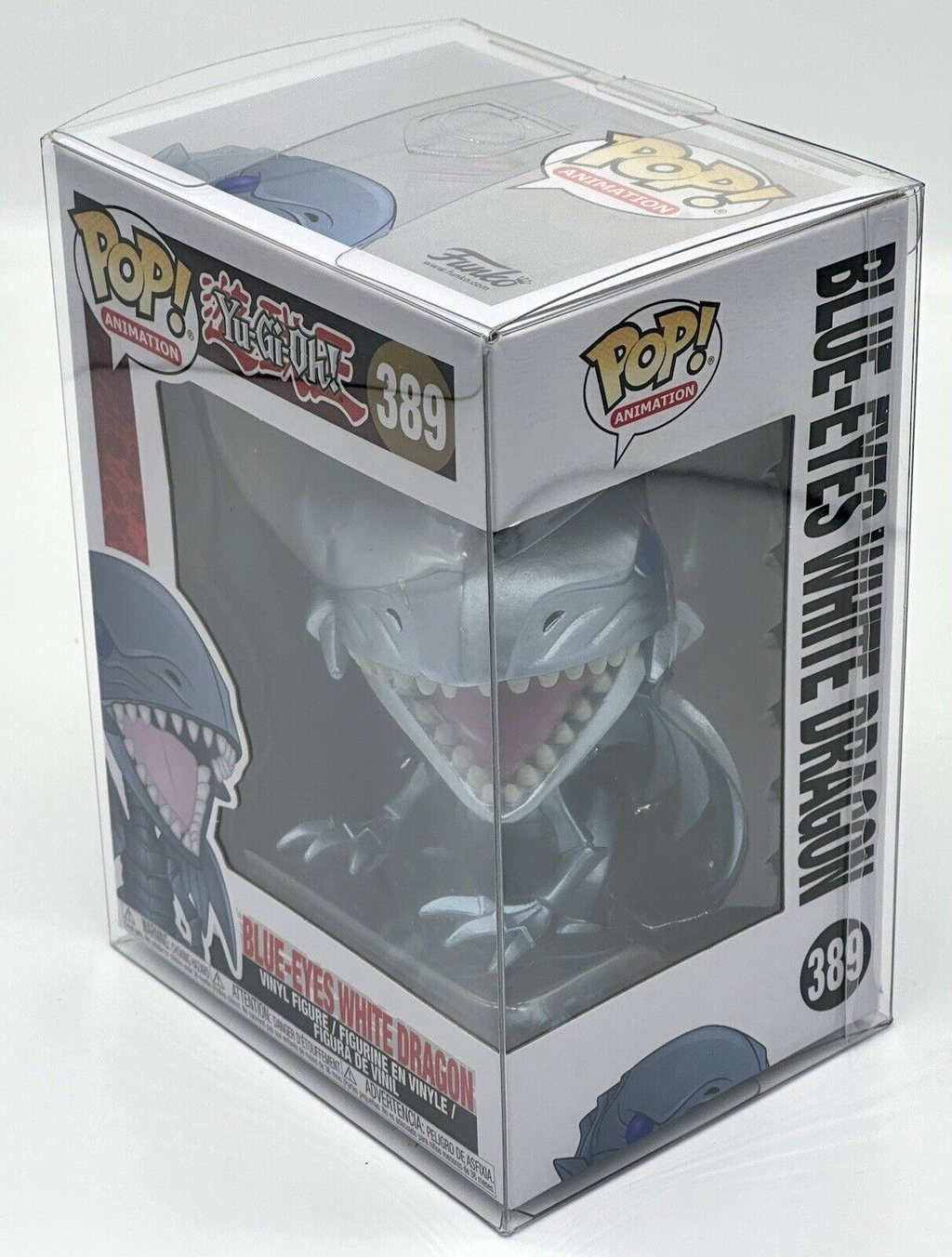 Blue Eyes White Dragon Pop #389 Yu-Gi-Oh Funko 2018/2023 Release Pop Protector