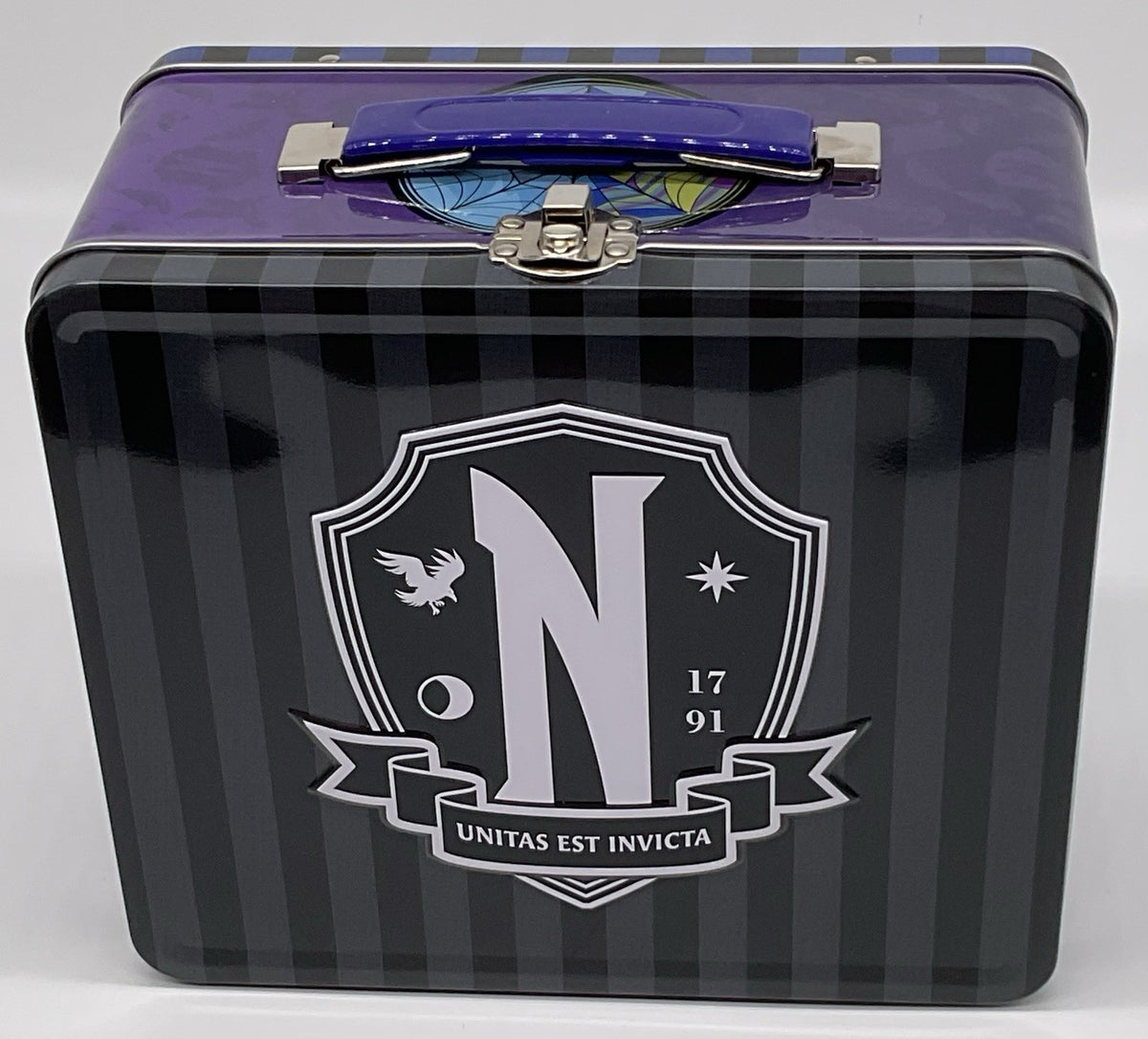 Wednesday Nevermore Academy Tin Titans Lunch Box + Beverage Container PX Excl