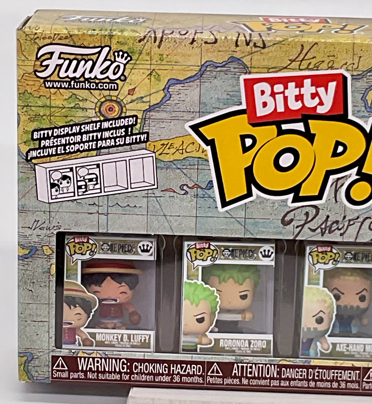 One Piece Funko Bitty Pops 4 Pack 2025 Includes One Bitty Pop Shelf (H)