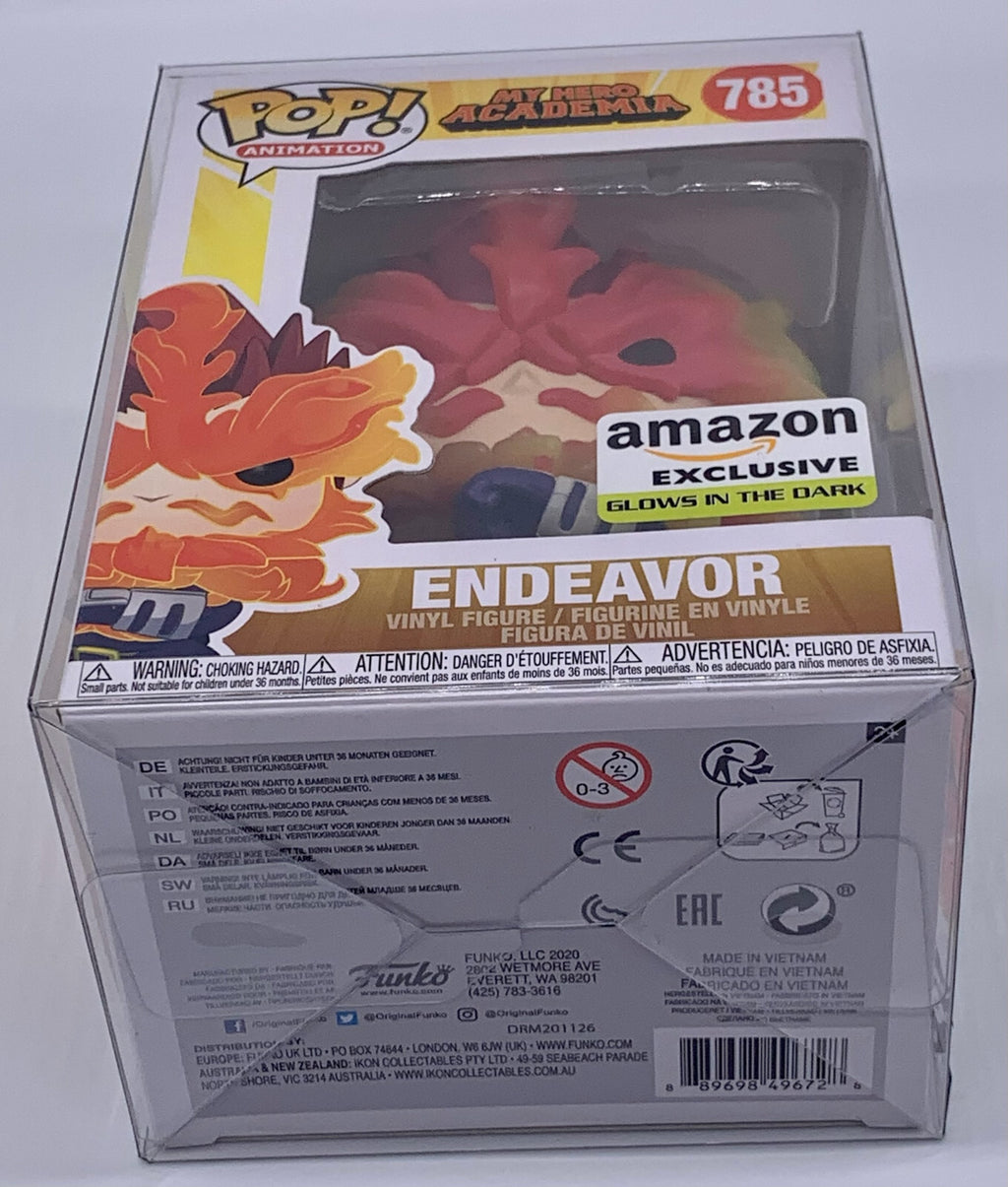 Endeavor Pop #785 My Hero Academia Glows Amazon Exclusive Funko 2020 + Protector