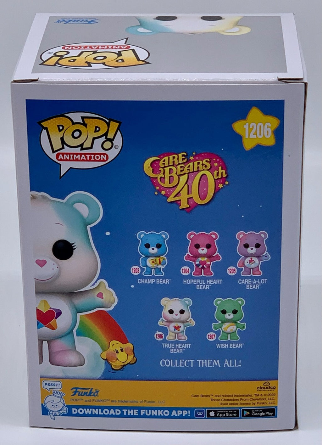 Care Bears 40th Anniversary True Heart Bear Pop #1206 Vinyl Figure Funko 2022