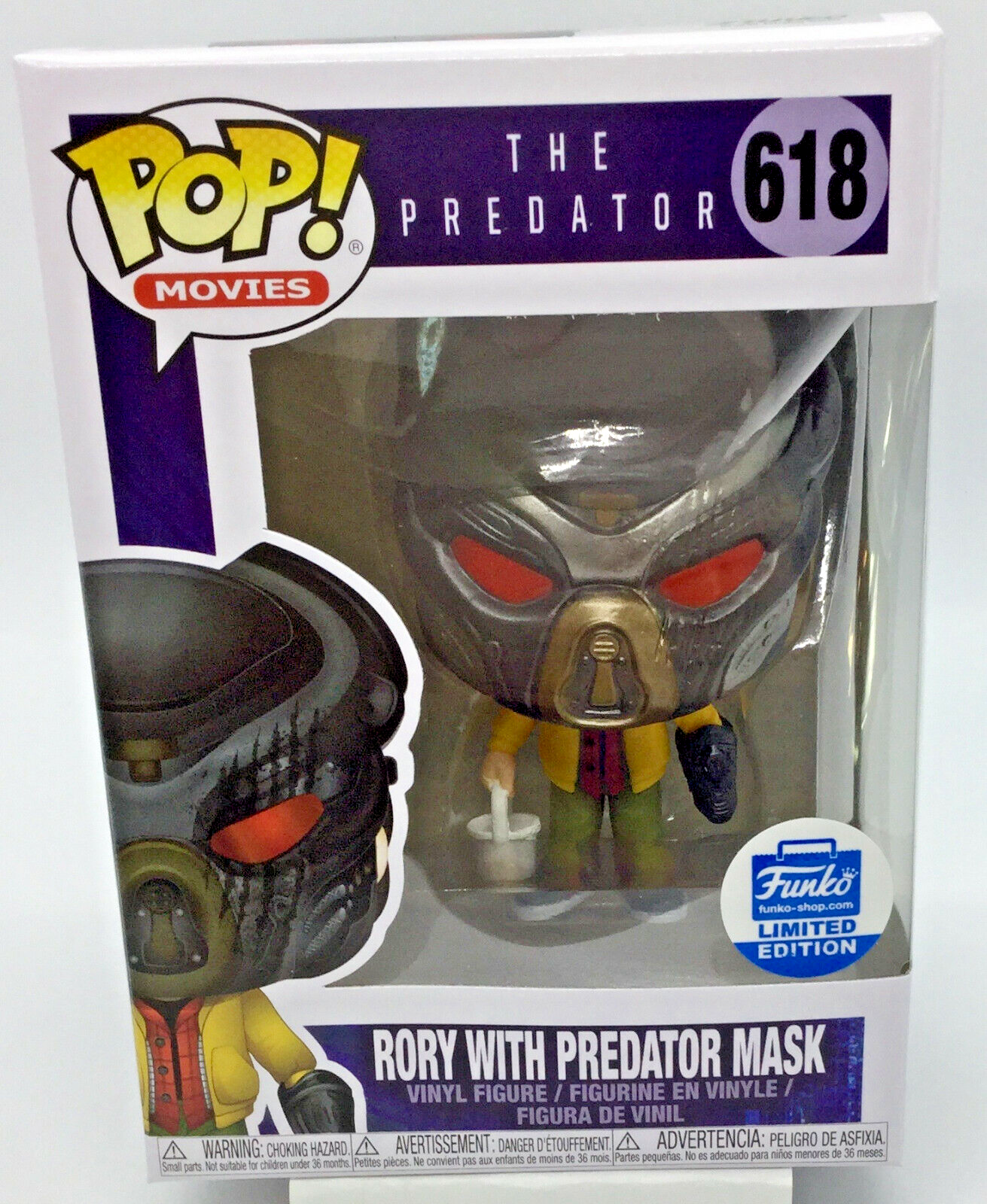 Rory with Predator Mask Pop #618 Predator Funko 2018 Vaulted Exclusive Limited