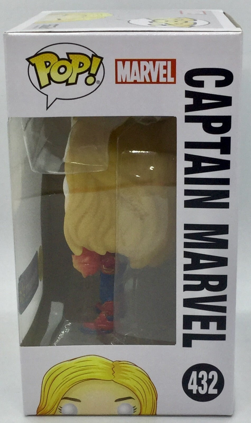 Captain Marvel Pop #432 Glows Marvel Funko 2018 WalMart Exclusive in Protector