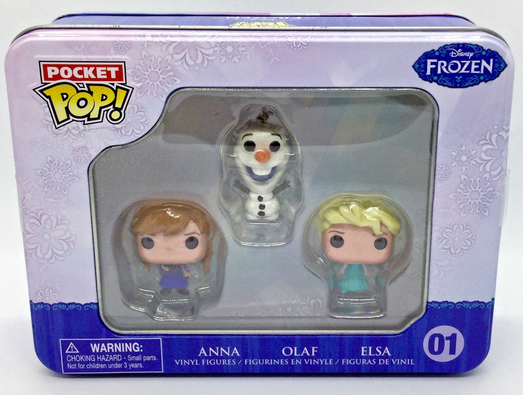 Disney Frozen Pocket Pops in Collectible Tin #01  Anna, Olaf, Elsa Funko Vaulted