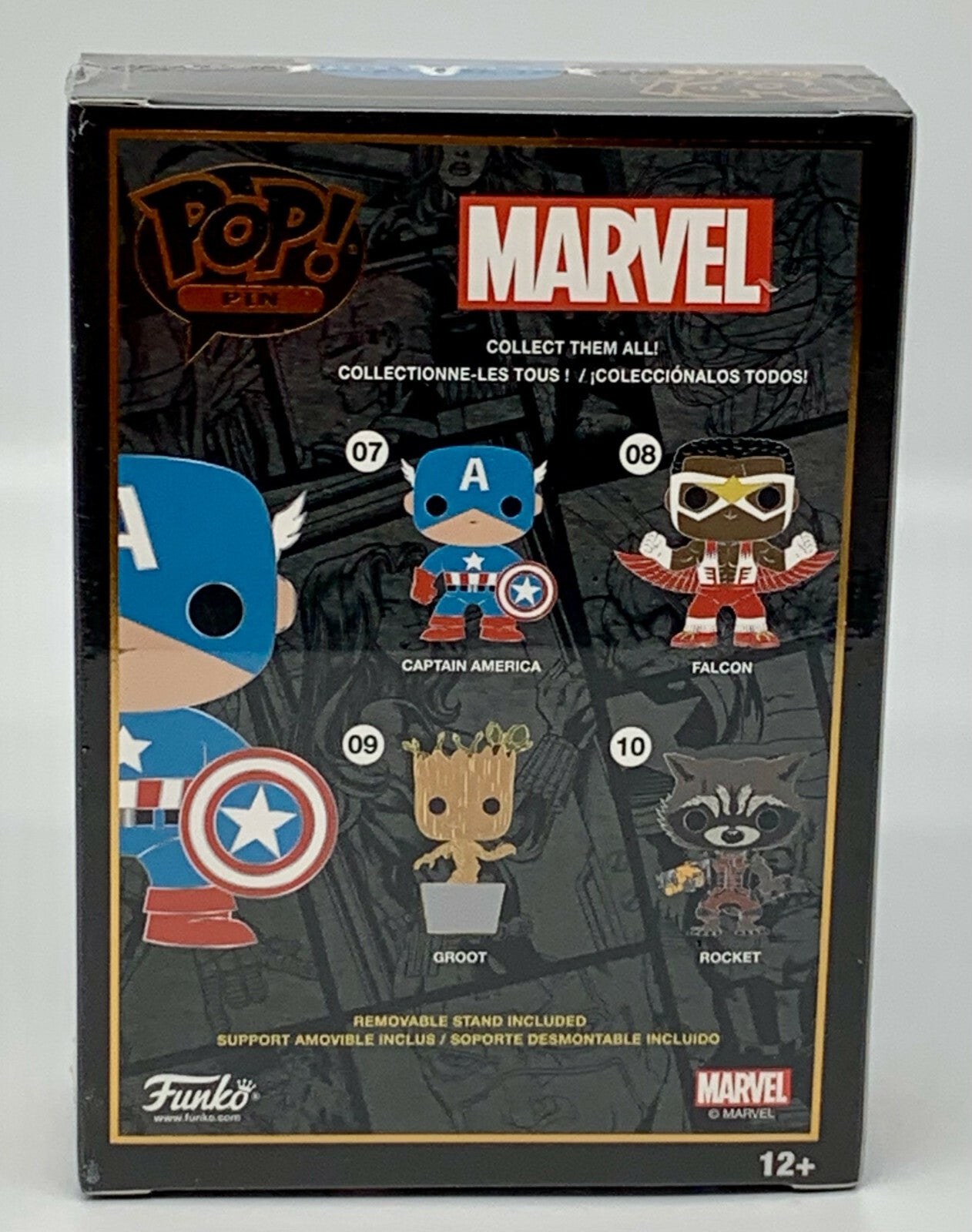 Captain America Funko Pop Pin #07 Marvel Large Enamel Pin 2021 Funko