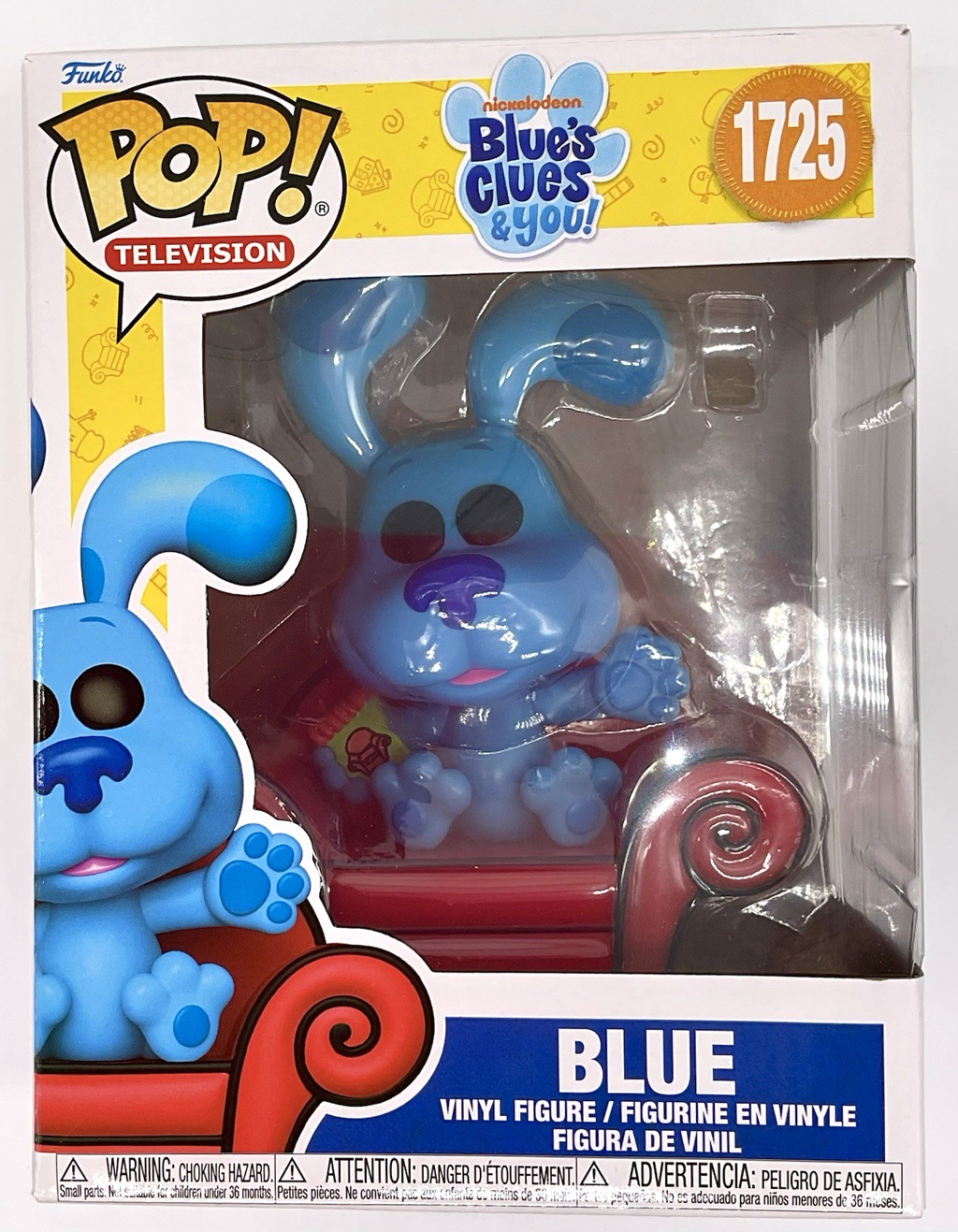 Blue on Thinking Chair Pop #1725 Blues Clues Funko Pop 6 Inch Nickelodeon 2025
