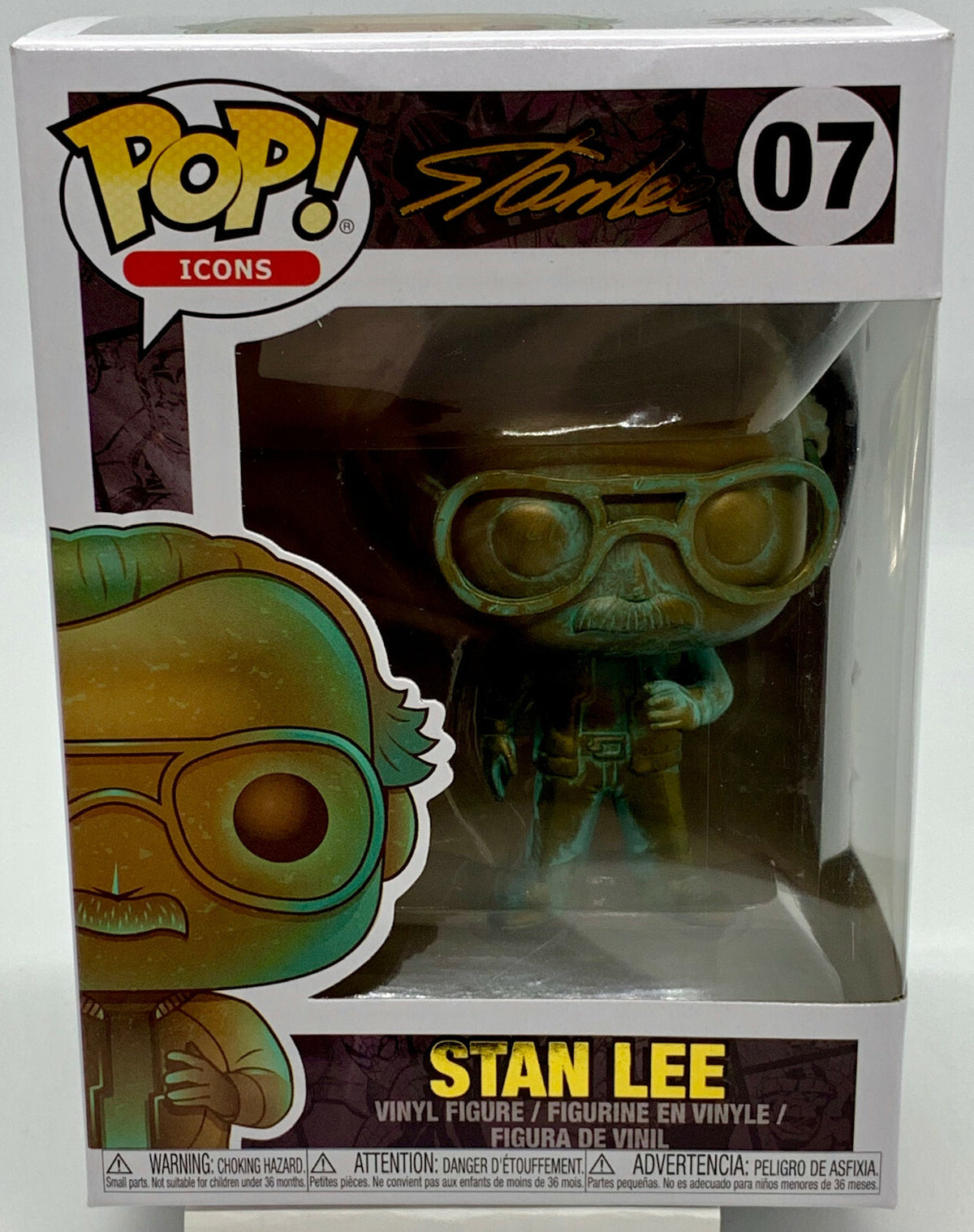 Stan Lee Pop #07 Patina Funko Pop Icons 2019 