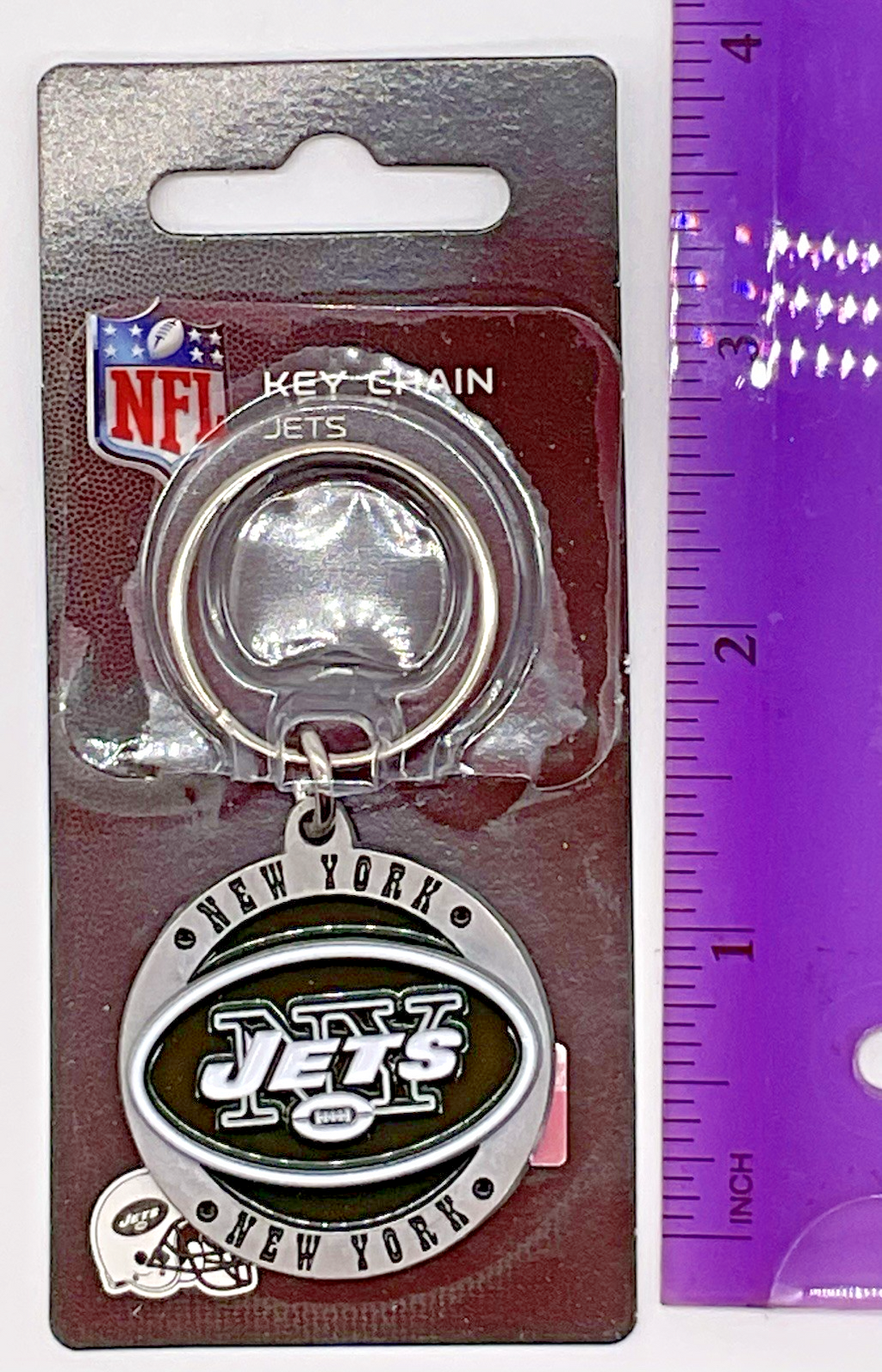 NFL New York Jets Key Chain Metal - NFL Logo Key Chain New York Jets