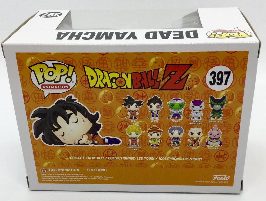 Dead Yamcha Pop #397 Dragonball Z 2018 SDCC Vaulted Limited Edition in Protector