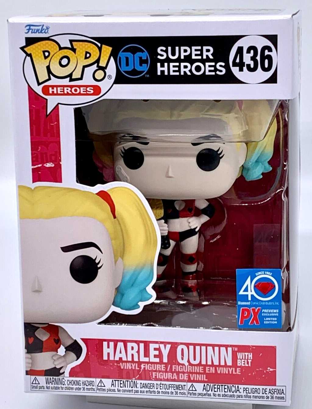 Harley Quinn with Belt Pop #436 DC Super Heroes Funko 2022 PX Exclusive Limited