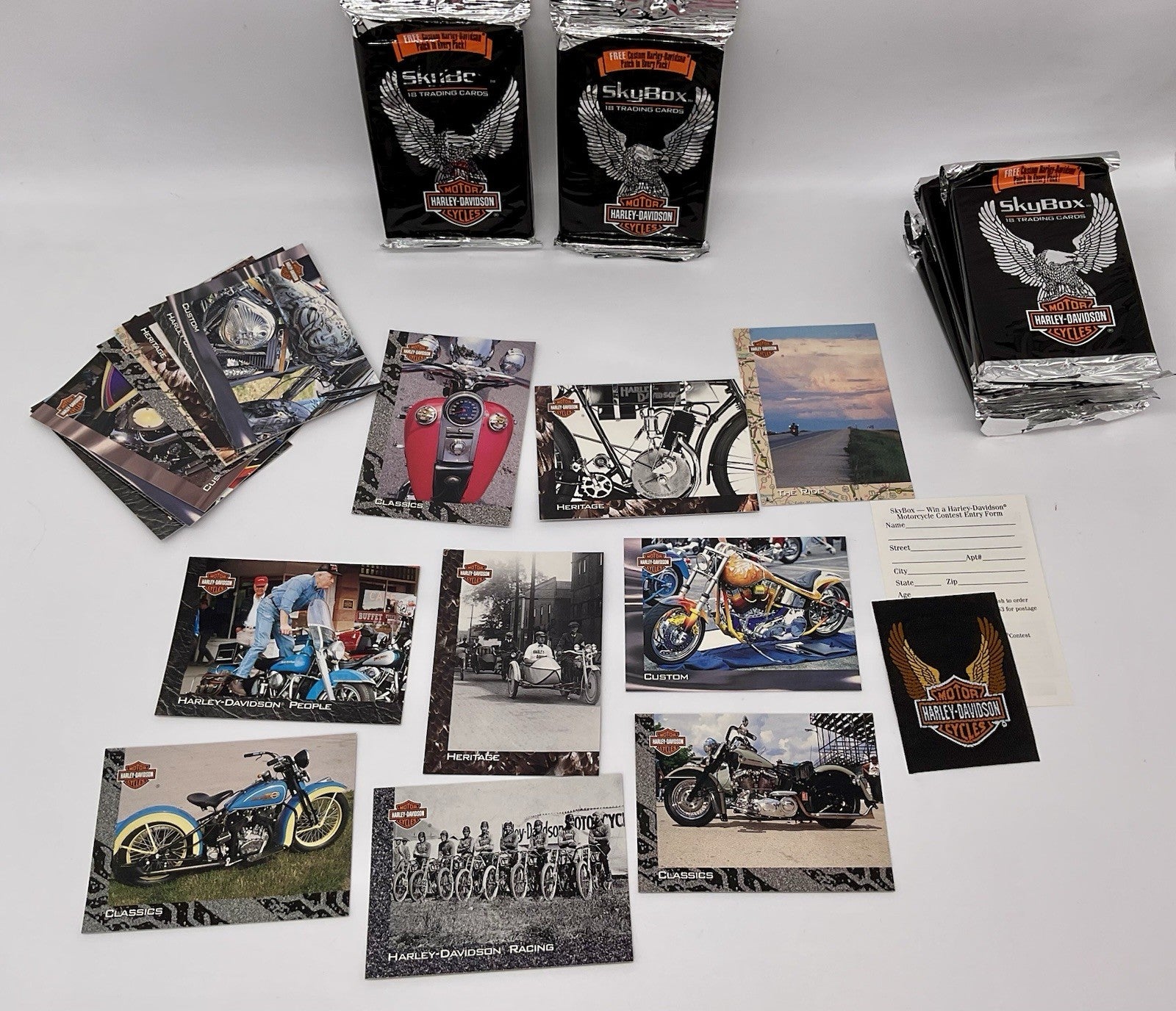 Harley Davidson Collectible Cards Skybox 18 Cards Per Pack 1994 - 3 Packs