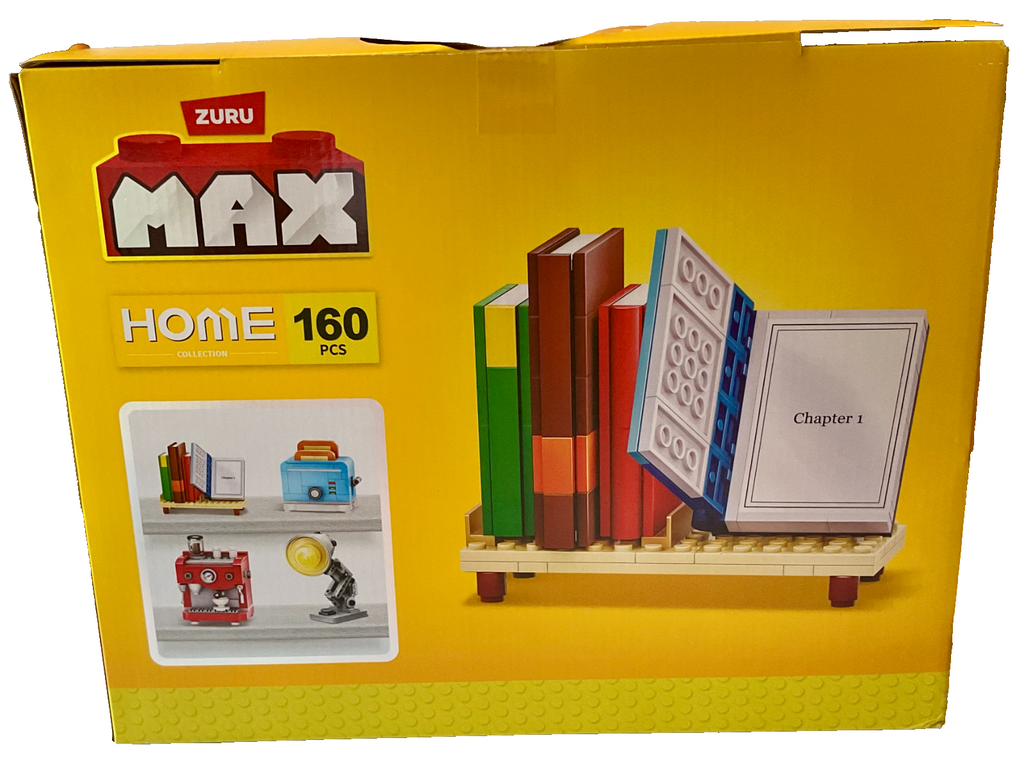 Max Home Books Build Brick 160 Pieces by Zuru Books on the Shelf Building Blocks